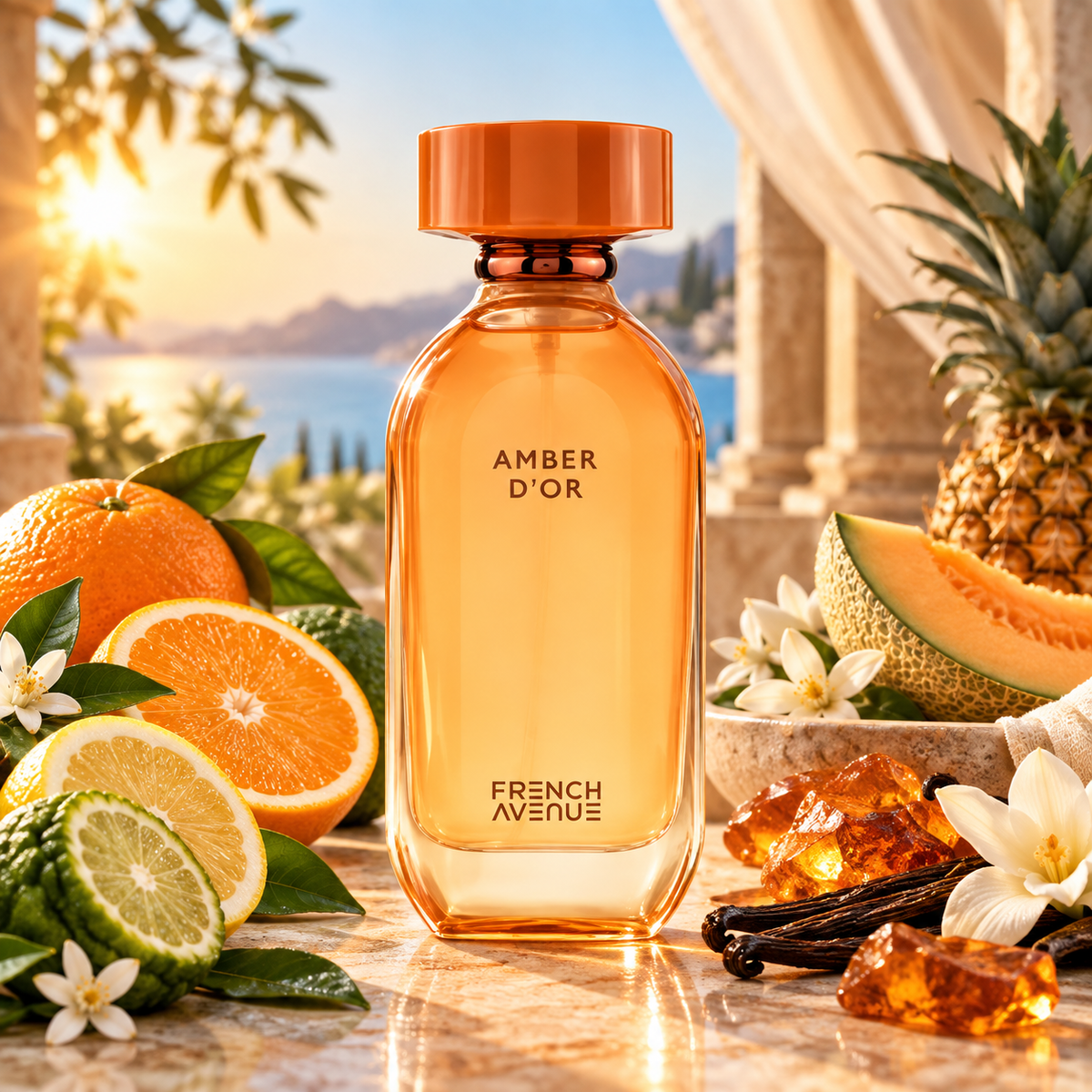 French Avenue Amber d'Or parfum flesje